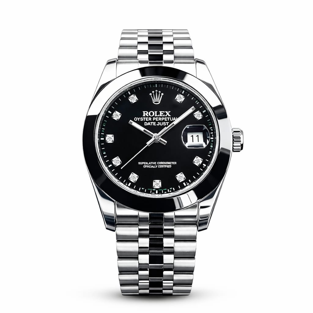 Luxury Stainless Steel Datejust-Style Automatic Watch – Black Dial