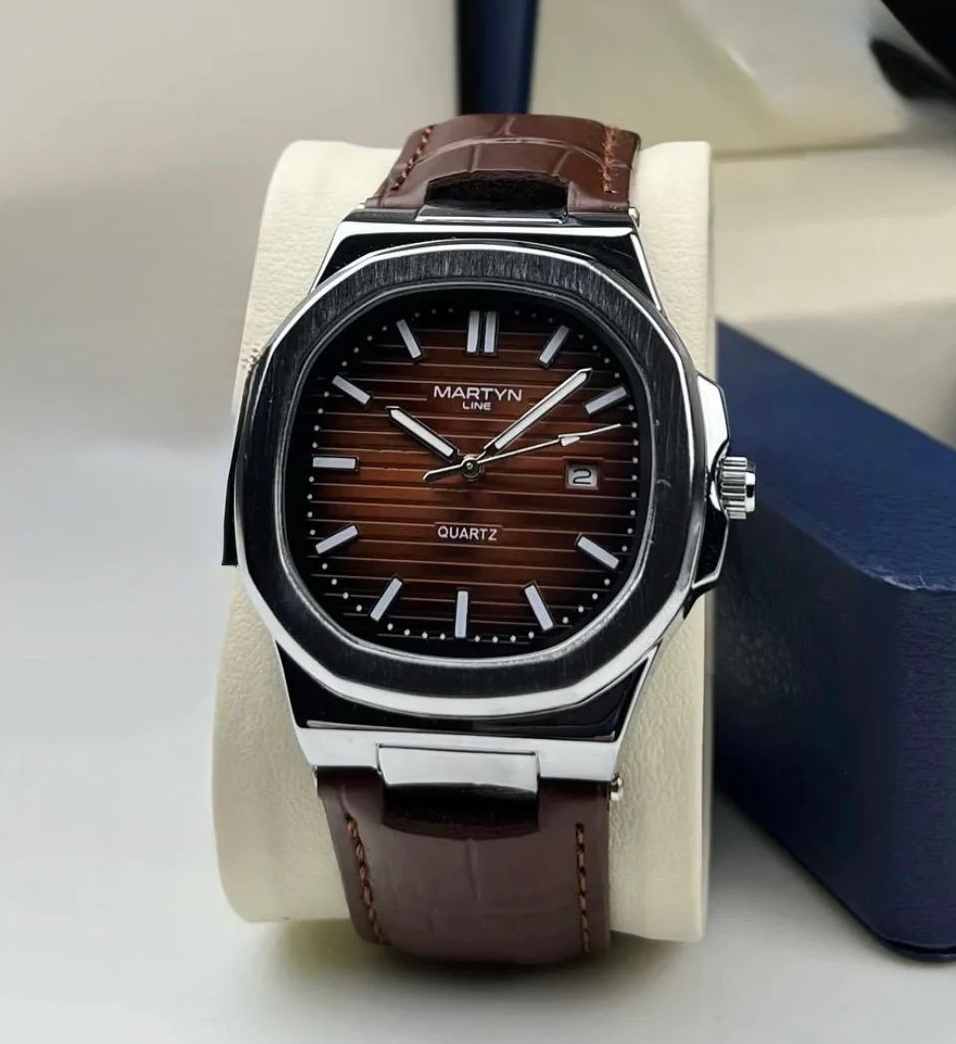 Martyn Line Quartz Men’s Watch – Brown Dial & Leather Strap