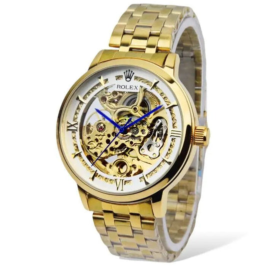 Gold Skeleton Luxury Watch for Men