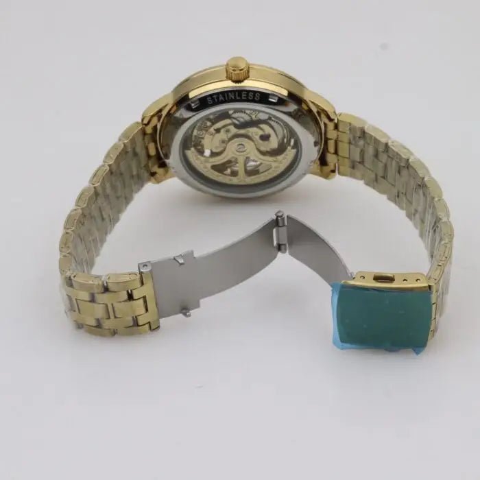 Gold Skeleton Luxury Watch for Men