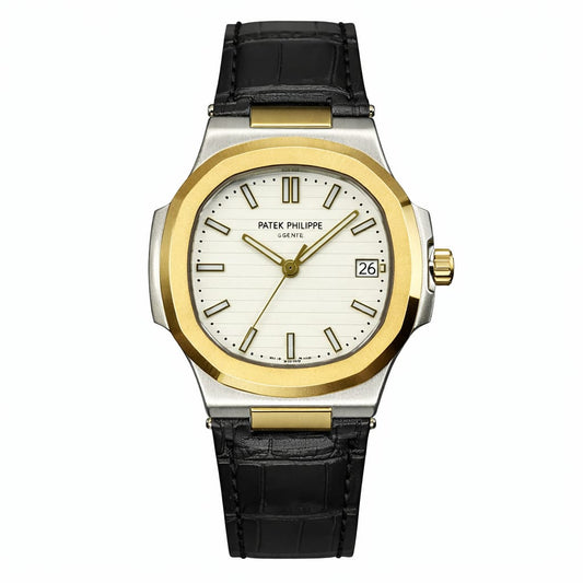 Patek Philippe Luxury Square Watch – Cream Dial & Leather Strap