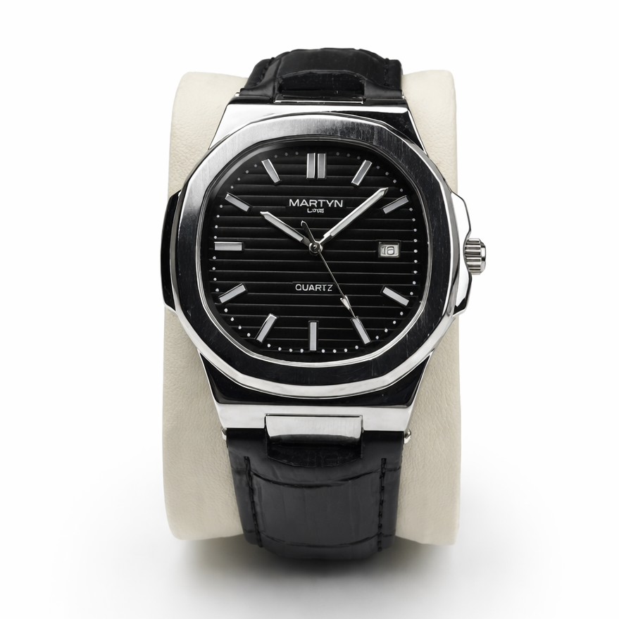 Martyn Line Black Dial Quartz Watch