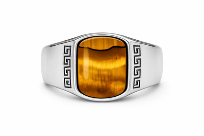 Golden Tiger Eye Luxury Men’s Signet Ring