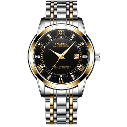 FNGEEN Luxury Chronograph Watch – Two-Tone Gold & Silver