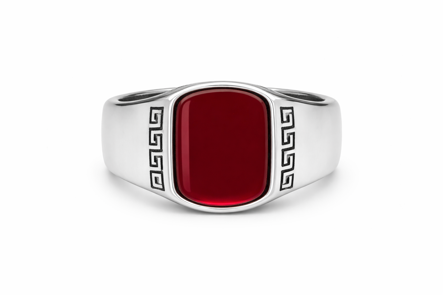 Crimson Stone Luxury Men’s Signet Ring