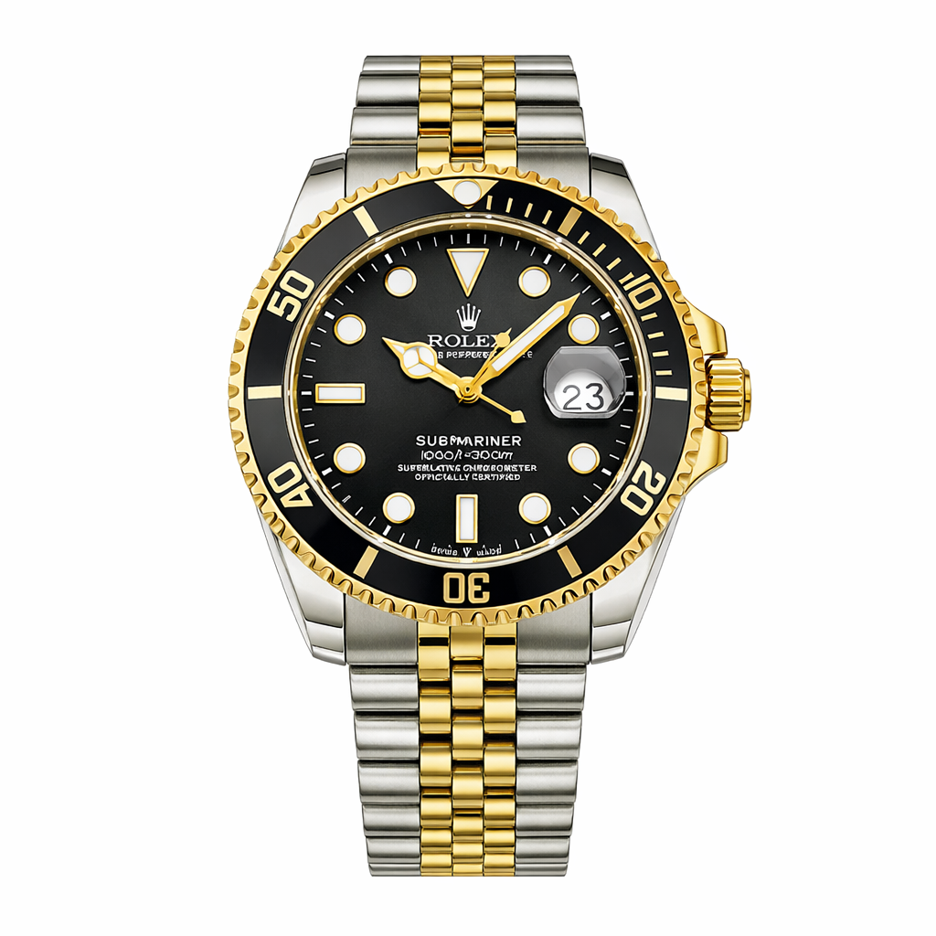 Gold Luxury Diver Watch – Black Dial