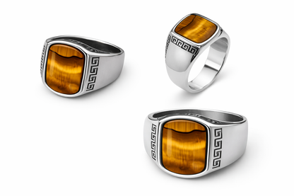 Golden Tiger Eye Luxury Men’s Signet Ring