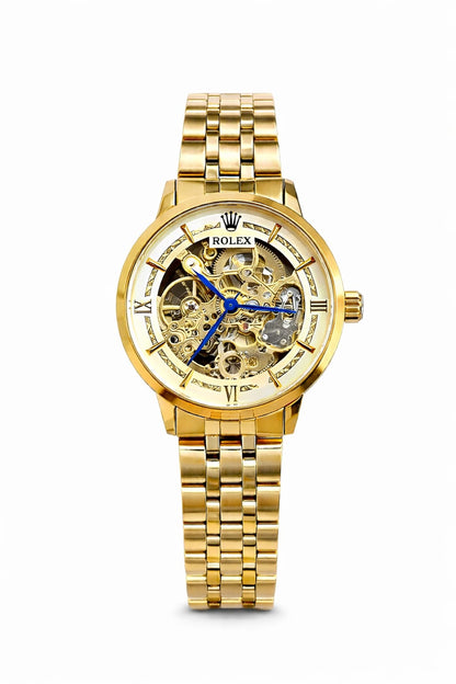 Gold Skeleton Luxury Watch for Men